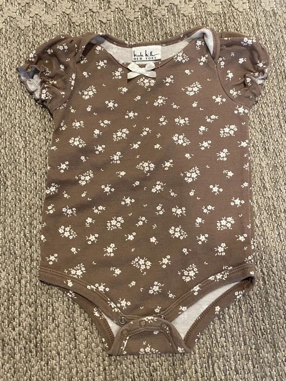 Nicole Miller Baby Girl 2-pack Floral Short-sleeve One-Piece Bodysuit